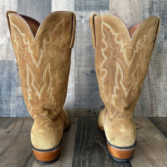 Lucchese N1518R4 Full Suede 1883 Western Cowboy Boots Mens 10 D - Picture 8 of 12